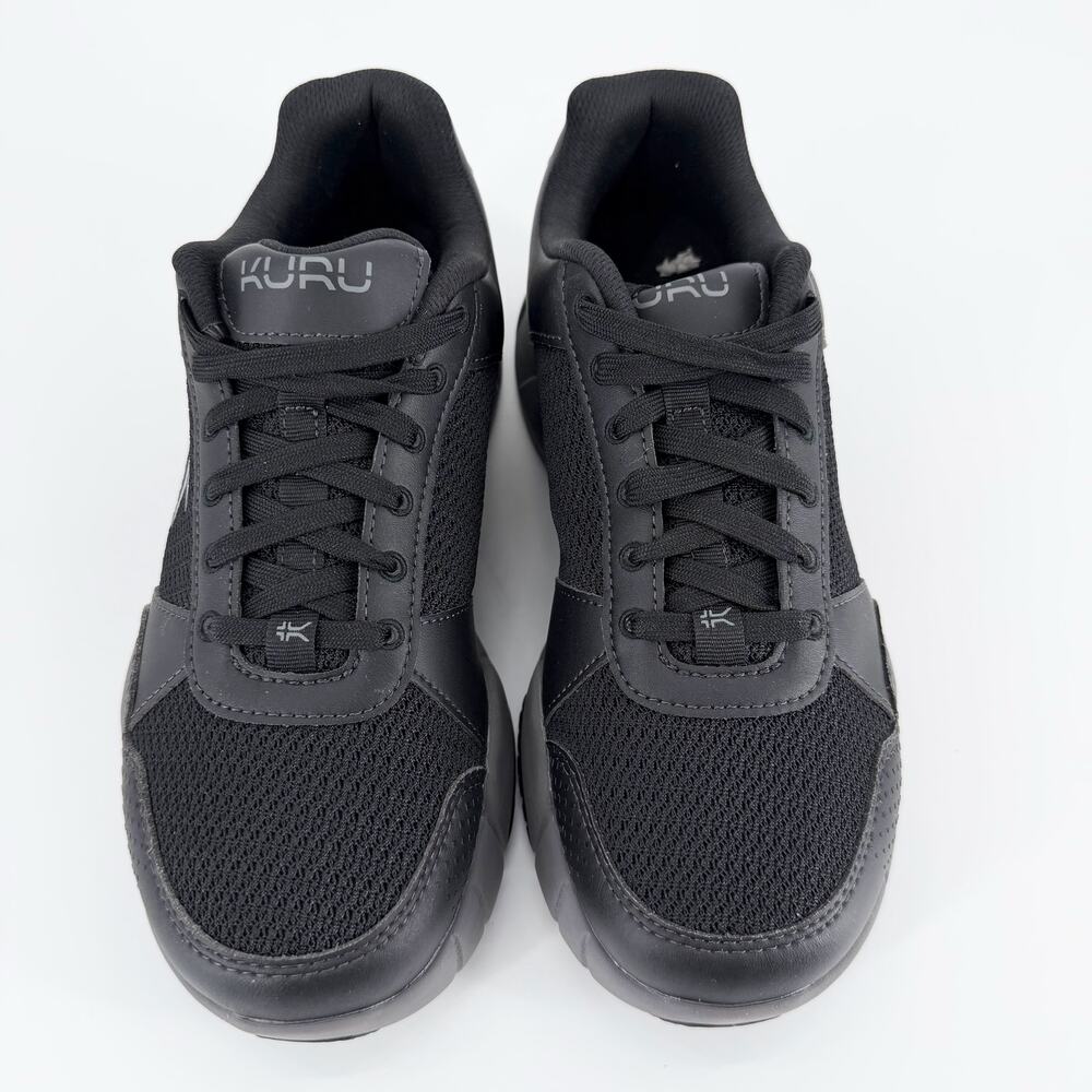KURU QUANTUM 2.0 Men's 8.5 Wide Jet Black Orthopedic Walking Fitness Sneakers